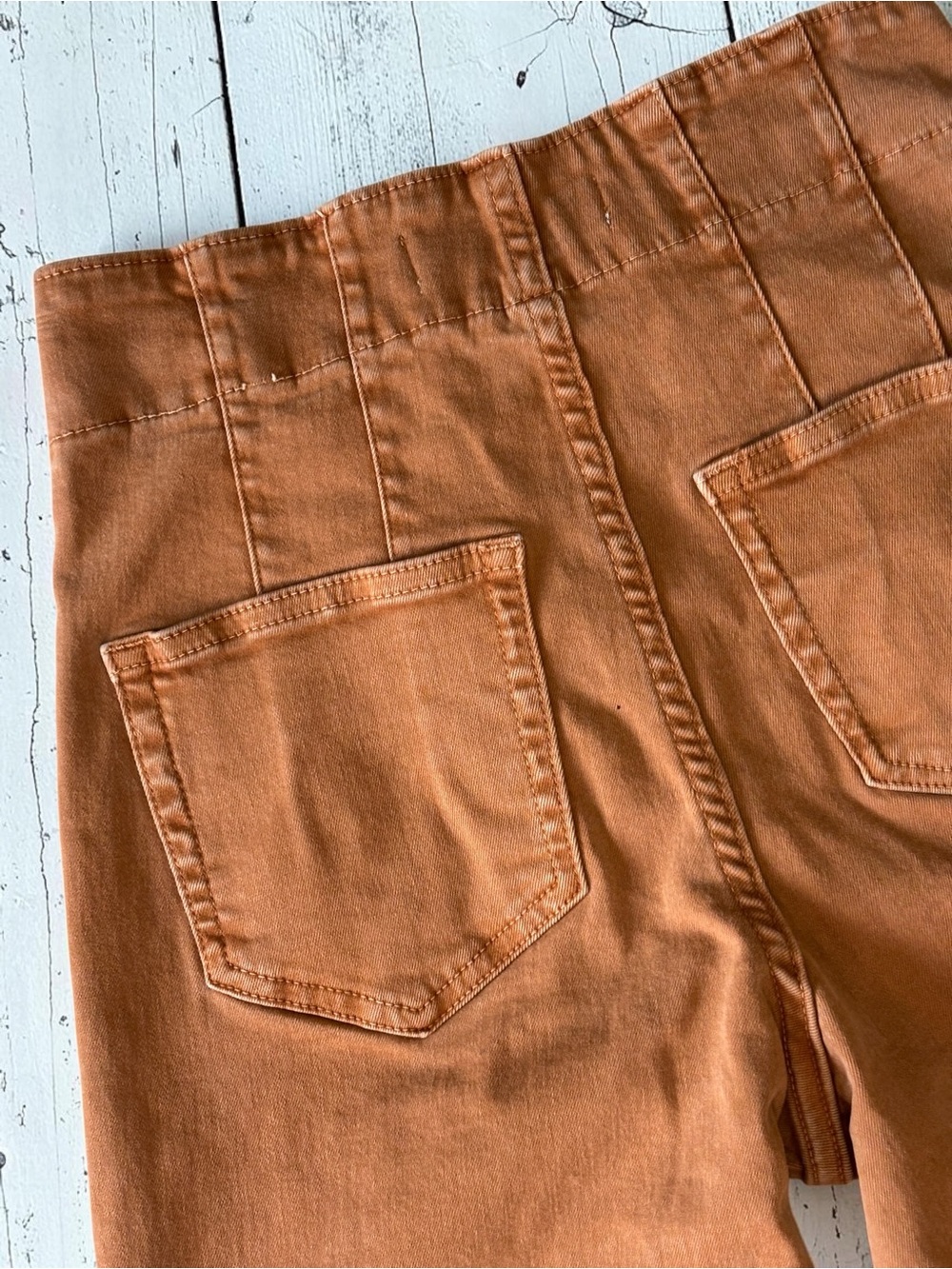 Mica Denim Rust Brown High Rise Wide Leg Jeans Women’s Size 25 Stretch - Picture 8 of 12